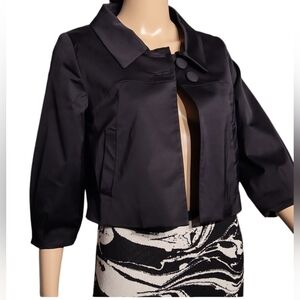 H&M Cropped Cocktail Jacket Evening Date-night / Sz 6 / Black